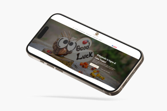 Anteprima del restyling del sito web Casa Trialart da smartphone - restyling grafico e UX design realizzato da Maria Laura Cosentino